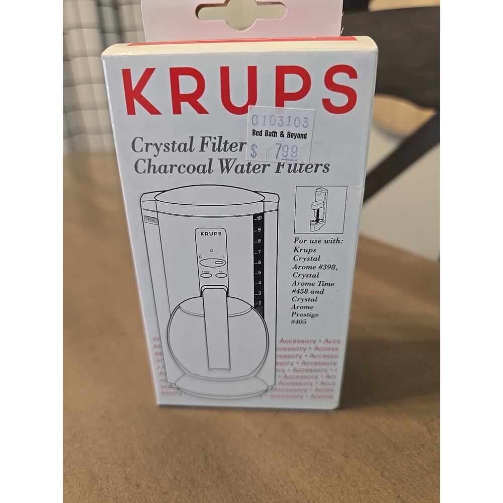 Krups Charcoal Filters, Set of 2 For use with Crystal, Time & Prestige